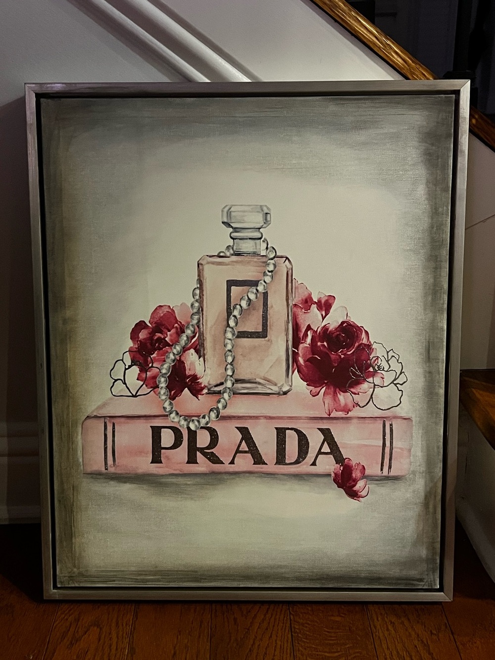 PRADA Wall Art Print in Pink and Pearl